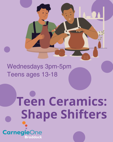 Two people working on clay vases