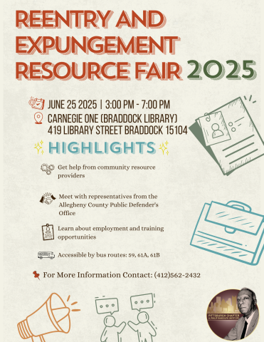 graphic with text about event and illustration of documents, people talking and a briefcase