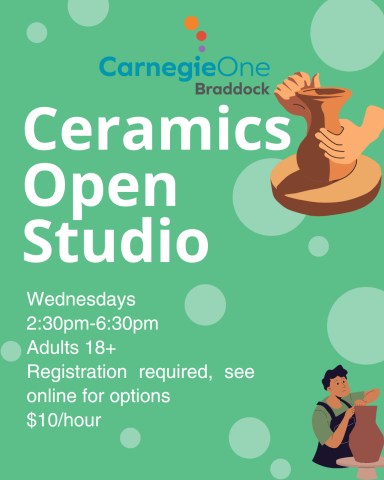 hands holding clay vase on a pottery wheel