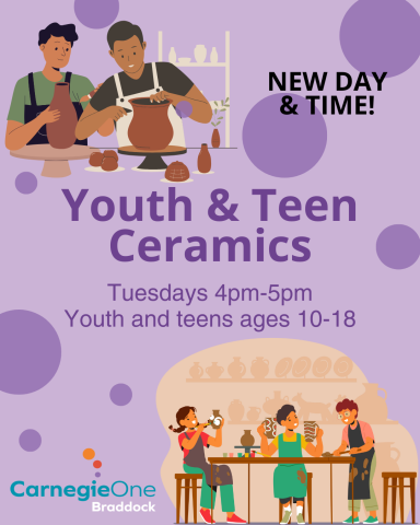 Youth working with clay and ceramics