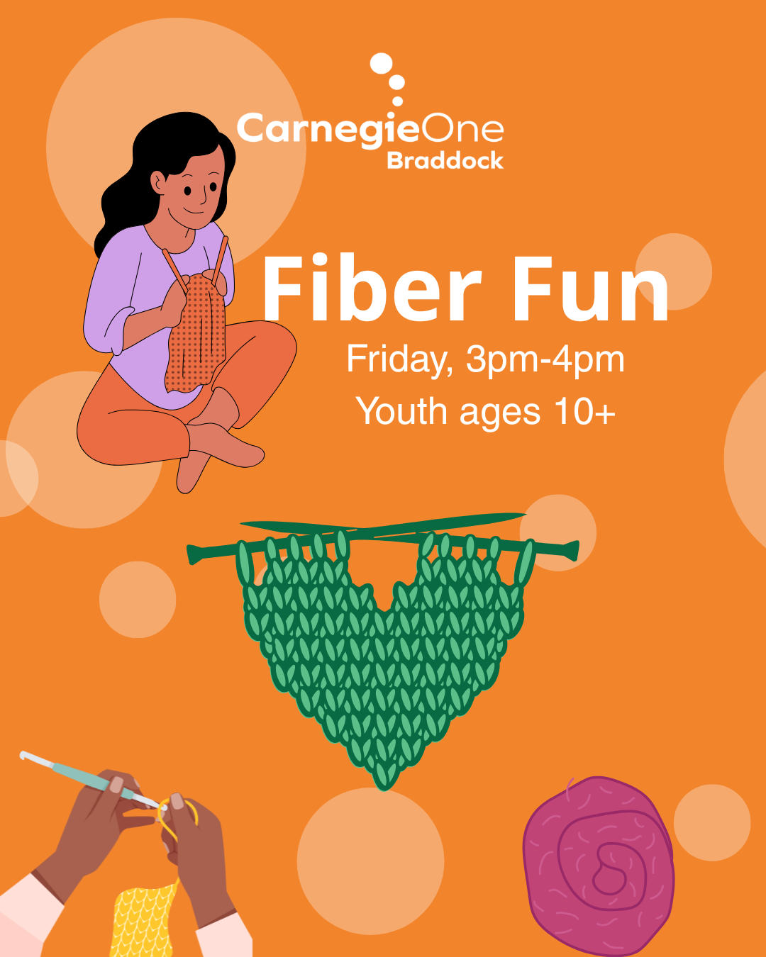 green knitted heart on knitting needles