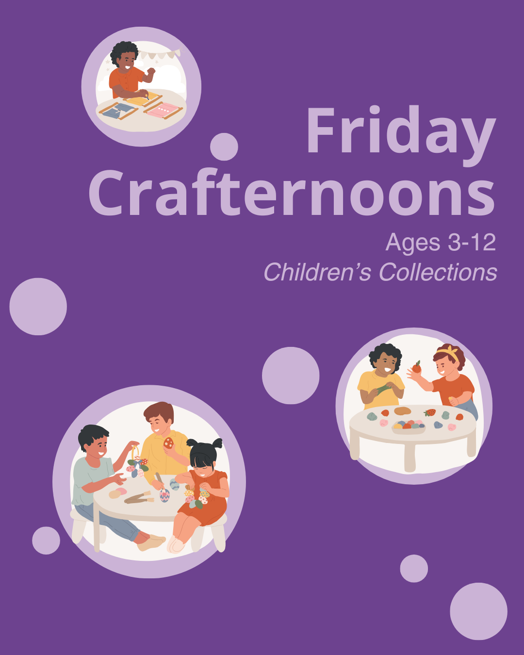 children sitting together making crafts